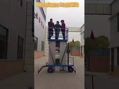 12m Dikey Çift Mast Asansörü Teleskopik Alüminyum Mast Asansörü