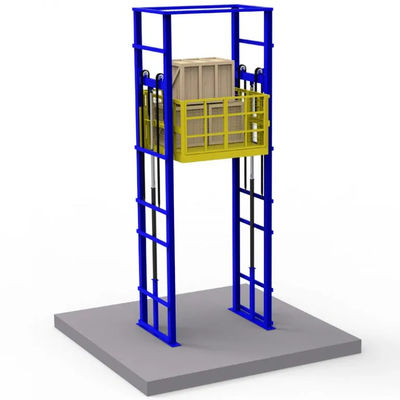 satın al 2000kg-6000kg Dikey Depo Ürünleri Asansör Hidrolik Dört Posta Kargo Asansörü online manufacture