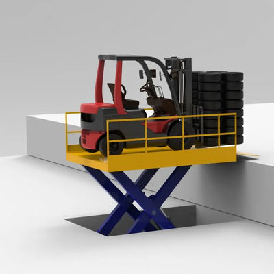 satın al Durgun Hidrolik Kamyon Dock Makaslı Asansör 5000KG Genişleme Rampasıyla online manufacture