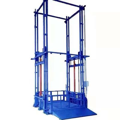 satın al 1 ton - 50 ton 4 Post Kargo Asansörleri Hidrolik Kargo Asansörü Duvar Montajlı online manufacture