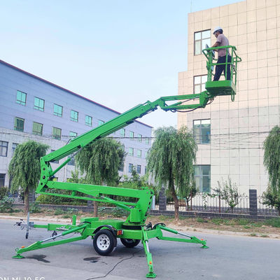 satın al 200 kg Relye Boom Lift 18m Hidrolik Bağlantılı Çekici Boom Lift online manufacture