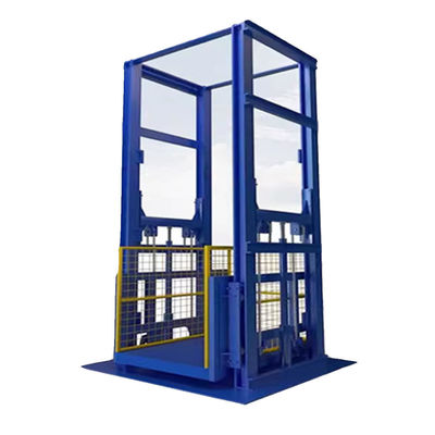 satın al Mavi 3000kg Depo Kargo Asansörü 3m-9m Mini Mal Asansörü online manufacture