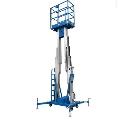 satın al Çift mastlı alüminyum asansörler 14m hidrolik alüminyum alaşımlı asansör platformu online manufacture