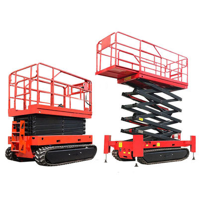 satın al 6 - 10m Hidrolik sürünen tekerlek makas kaldırma 450kg Mobil kaldırma çalışma platformu online manufacture