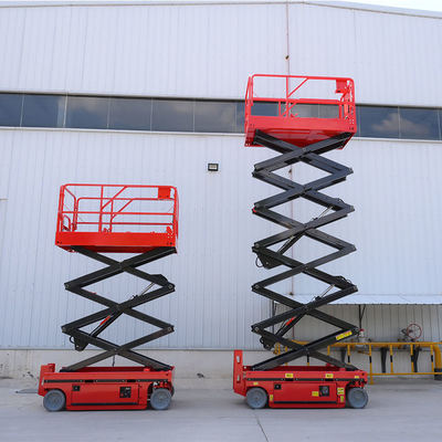 satın al 4 - 16m Self Propelled Electric Mobile Scissor Lift Hydraulic Lifting Platform Çevrimiçi üretim