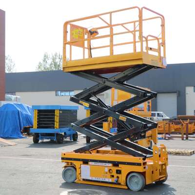 satın al 10m Mobile Electric Scissor Lift Tables Self Propelled Scissor Lift Platform Çevrimiçi üretim