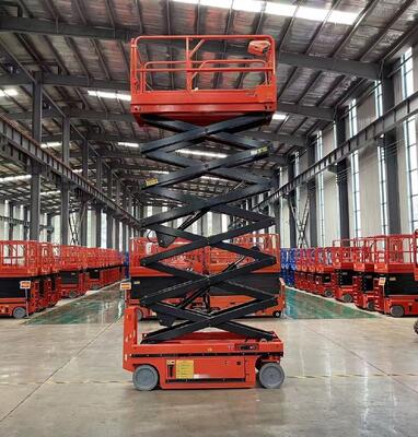 satın al Self Propelled Scissor Lift Electric Hydraulic Scissor Lift Platform 8m 10m 12m Çevrimiçi üretim