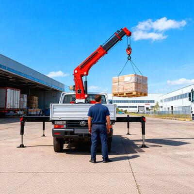satın al 4 Ton Küçük Katlanabilir Boom Kamyon Mini Pickup için Montajlı vinç Çevrimiçi üretim