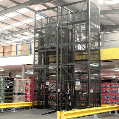 Hidrolik 3T Kafes Asansörü 5m 3000kgs Depo Kargo Asansörü Fabrika Mal Asansörü