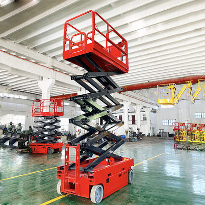 İnşaat alanı kendi kendine hareket eden asansörler 230KGs Mobil makas asansör platformu