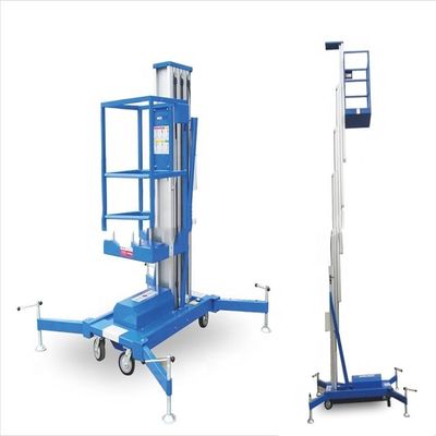 Tek direkli dikey teleskopik alüminyum alaşımlı kaldırma platformu 9m 150kg