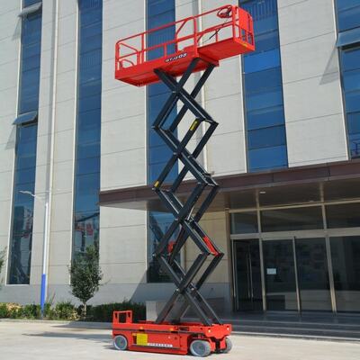 2 Kişilik Çalışma İçin Kundağı Motorlu Elektrikli Makaslı Kaldırma 10m 450kg Kapasite