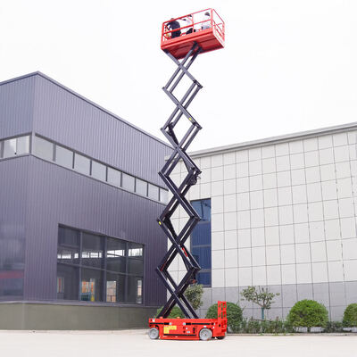 Hava Çalışması için 14m Elektrikli Mobil Makaslı Platform 230kg Hidrolik Makaslı Kaldırma