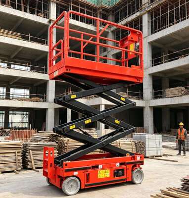 Endüstriyel İçin 12m Çalışma Yüksekliği 320kg Elektrikli Hidrolik Makaslı Platform