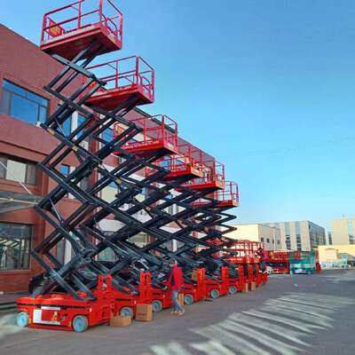 Hava Çalışması İçin Tam Otomatik 8m 10m 450kg Kundağı Motorlu Makaslı Kaldırma Platformu