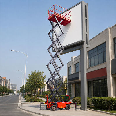 Elektrikli Küçük Hava Çalışma Platformu 10m 500kg Mobil Makaslı Kaldırma