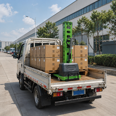 1000kg 1.6m Kendinden Yüklemeli Elektrikli İstifleyici Taşınabilir Palet Kaldırıcı