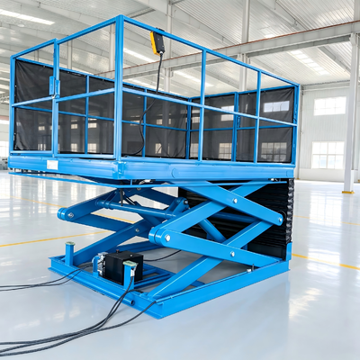 Ağır Güçlü Elektrikli Hidrolik Makas Asansör Masası 5m Yükseklik 1000kg Kapasite