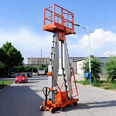 Double Mast Aerial Work Lift Platform 250kg Load Capacity 10m Height